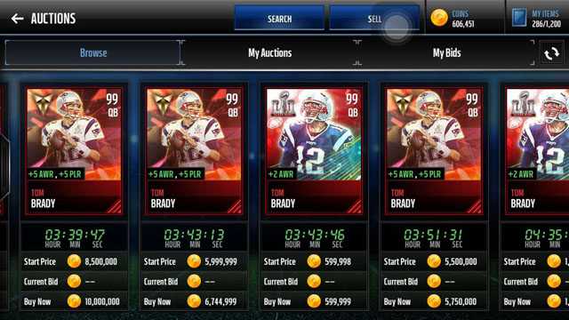 Madden NFL Mobile-Auction